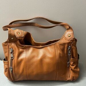 Elegant Tan Leather Shoulder Bag